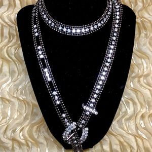 Glam Rhinestone Vintage BELT-Necklace-Bracelet
